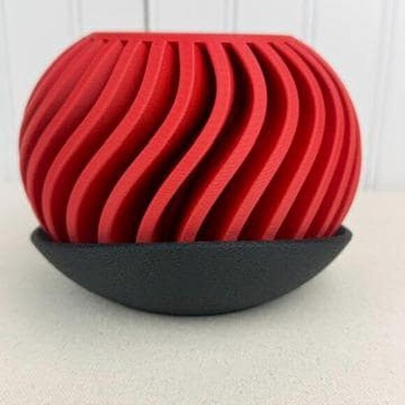 The Surge Planter, Indoor Flower Pot, Tabletop Planter, Wave Pattern - Picture 4 of 12